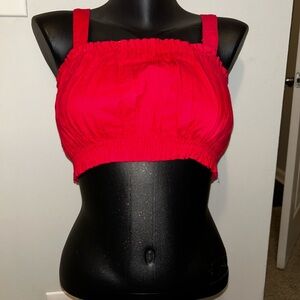 Abercrombie & Fitch Bright Red Crop Top